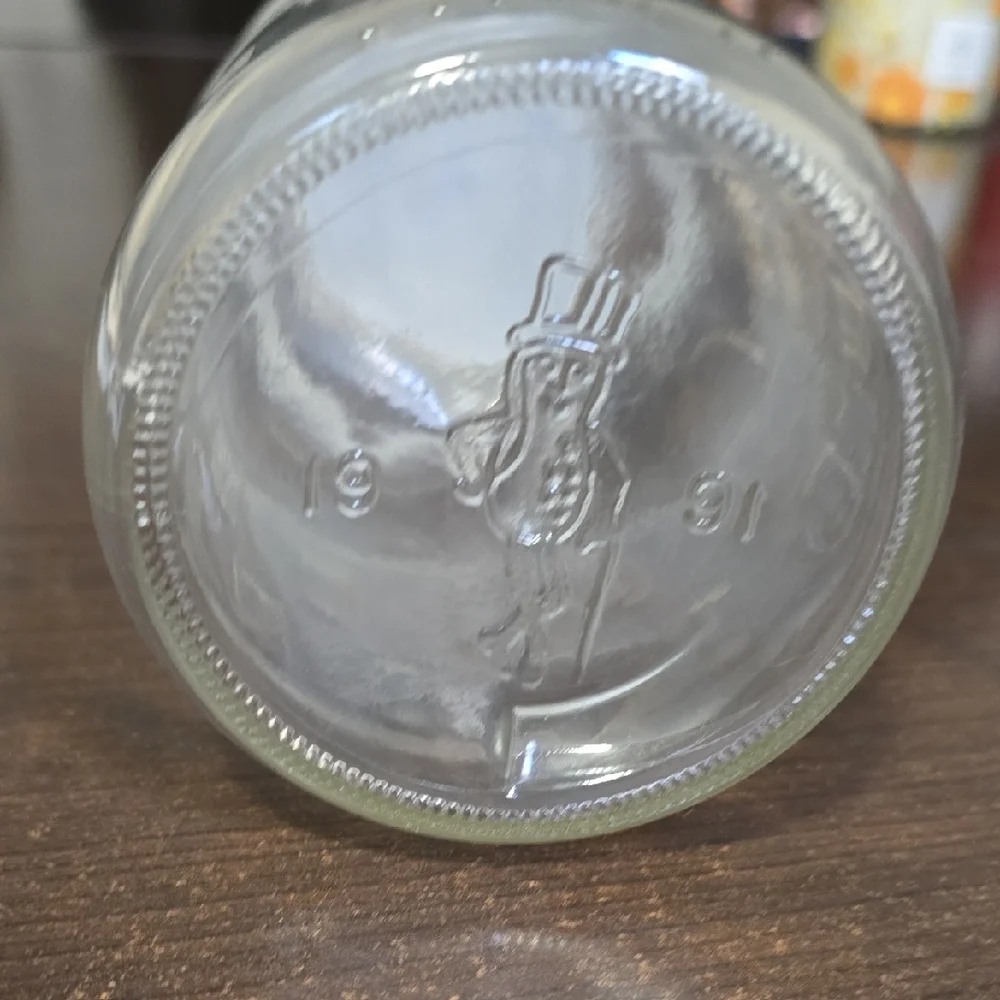 Mr.Peanut Vintage 1981 75th Anniversary Jar With Lid